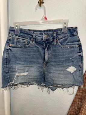GAP Frayed Distressed Denim Shorts - Blue